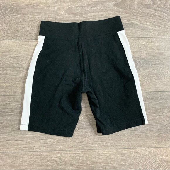Puma Classics Biker Shorts 7" White Stripe Black High Rise Waisted Size XS - Picture 13 of 14